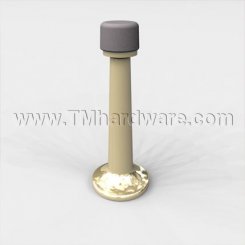 Deltana 4" Baseboard Door Stop, Solid Brass