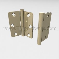 Deltana, Plain Bearing, Brass, Residential Grade, 5 Knuckle, Full Mortise, 1/4" Radius Hinge, 3.5" x 3.5"