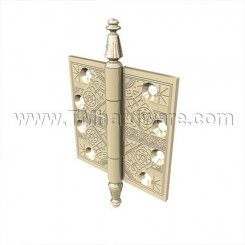 Deltana, Plain Bearing, Brass, Standard Weight, 3 Knuckle, Full Mortise, Ornate Hinge, 4.5" x 4.5"