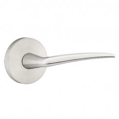 Emtek S10002PO Contemporary Stainless Steel Poseidon Lever, Disk Rosette