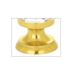Emtek 86567 Providence Crystal Knob- Polished Brass