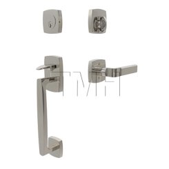 Emtek 4715AST Entry Set in Polished Nickel - Lifetime Finish (US14)