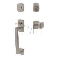 Emtek 4715FRK Tubular Entry Set in Satin Nickel Finish (US15)