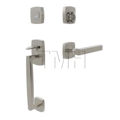 Emtek 4715FRL Entry Set in Polished Nickel - Lifetime Finish (US14)