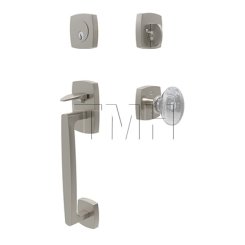 Emtek 4715HT Tubular Entry Set in Satin Nickel Finish (US15)
