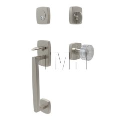Emtek 4715MDC Tubular Entry Set in Satin Nickel Finish (US15)