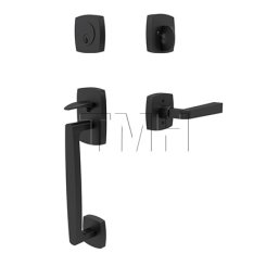 Emtek 4715SIO Entry Set in Flat Black Finish (US19)