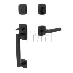 Emtek 4715TU Entry Set in Flat Black Finish (US19)