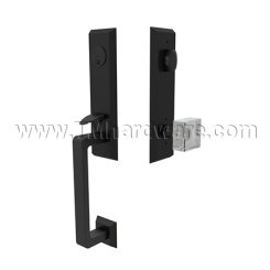 Emtek 4717MSC Entry Set in Flat Black Finish (US19)