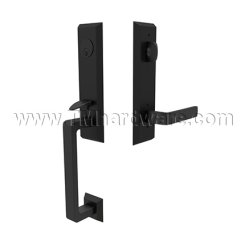 Emtek 4717SPN Entry Set in Flat Black Finish (US19)