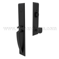 Emtek 4816FRK Entry Set in Flat Black Finish (US19)