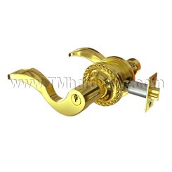 Emtek 5101C Keyed In Lever Rope Rosette Cortina Lever, Entry US4