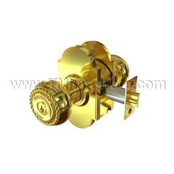 Emtek 5108RK Keyed In Knob #8 Rosette with Rope Knob, Entry US4