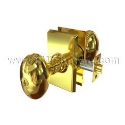 Emtek 5121E Keyed In Knob Rectangular Rosette with Egg Knob, Entry US4