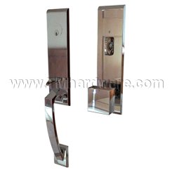 Emtek 4815SQU Contemporary Brass Apollo Tubular Entry Set with Square Knob