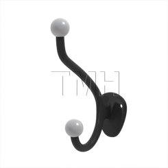 Emtek 2504 Wrought Steel Robe Hook in Flat Black Steel (FBS)
