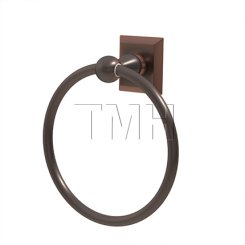 Emtek 2601 Traditional Brass Towel Ring with Brass Quincy Rosette (US10B)