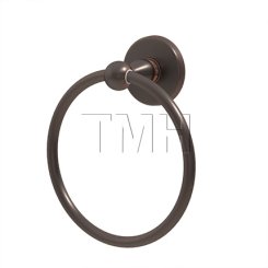 Emtek 2601 Traditional Brass Towel Ring with Brass Watford Rosette (US10B)