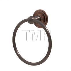 Emtek 2601 Traditional Brass Towel Ring with Regular Rosette (US10B)