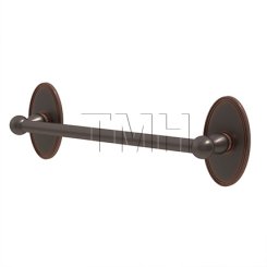 Emtek 26024 Traditional Brass Towel Bar with Brass Oval Rosette (US10B)
