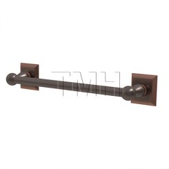 Emtek 26024 Traditional Brass Towel Bar with Brass Quincy Rosette (US10B)