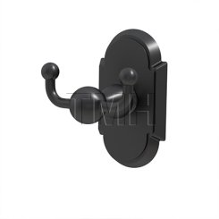 Emtek 2609 Traditional Brass Double Hook with #8 Rosette (US19)