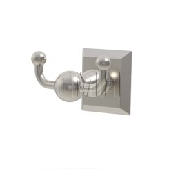 Emtek 2609 Traditional Brass Double Hook with Brass Quincy Rosette (US15)