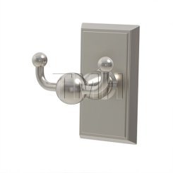 Emtek 2609 Traditional Brass Double Hook with Brass Rope Rosette (US15)