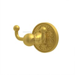 Emtek 2609 Traditional Brass Double Hook with Lancaster Rosette (US7)