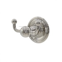 Emtek 2609 Traditional Brass Double Hook with Regular Rosette (US14)