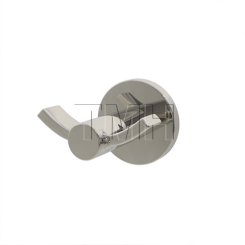 Emtek 2809 Modern Brass Double Hook with Brass Disk Rosette (US14)
