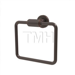 Emtek 2901 Transitional Brass Towel Ring with Brass Small Disc Rosette (US10B)