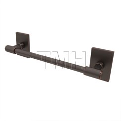 Emtek 29025 Transitional Brass Towel Bar with Brass Modern Rectangular Rosette (US10B)