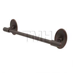Emtek 29025 Transitional Brass Towel Bar with Brass Oval Rosette (US10B)