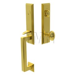 Wilshire Single Cylinder Door Locks Set with Brass Egg Knob in Polished Brass