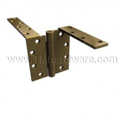 Hager AB8507 - AB8509, Concealed Anti-Friction Bearing, Brass or Stainless Steel, Heavy Weight, 3 Knuckle, Anchor Hinge with 2 Anchor Leaves