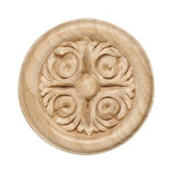 Hafele Wooden Onlay, Acanthus Collection, Ø 2-1/8", Maple finish