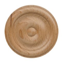 Hafele Wooden Ornament, Ø2 7/8" X 3/8" D, Beech finish