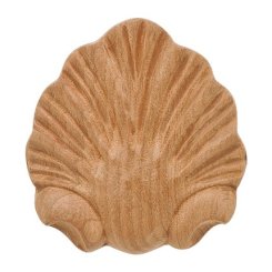 Hafele Wooden Onlay, Shell 2-1/2" X 2-3/4" (W X H), Cherry finish