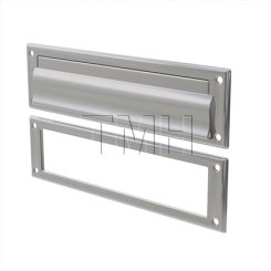 Ives 620 Magazine Size Letter Box Plate in Clear Anodized Aluminum (US28)
