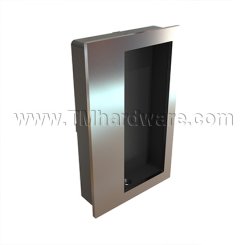 Ives Cabinet Pull, Decorative Rectangle in Satin Chrome Finish (US26D)