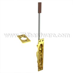 Ives FB457 Top or Bottom Manual Flush Bolts, For Metal Doors, UL Listed 3 Hours, Polished Brass (US3) Finished