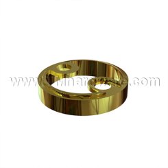 Ives R14 Dome Stop Riser for Installation with Threshold, Polished Brass (US3) Finished