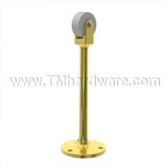 Ives RB472 Roller Bumper- Polished Brass