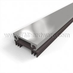 NGP 12T6 Door Shoe Sweep, Aluminum Track with Two .5625" Thermoplastic Triple Fin Seals