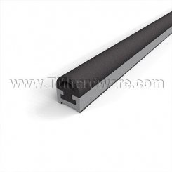 NGP 136N Meeting Stile, Mortised Aluminum Track with .25" NGP-TPV Bulb Seal