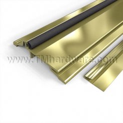 NGP 895BR Interlocking Threshold, 3.5" Brass with Seal and Latching Panic Exit, .5" Height