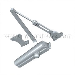 Norton 8301H, Door Closer, Surface Closer, With Slim Line Cover, Hold Open, Regular, parallel or top jamb to 3" reveal, Aluminum Painted Finish