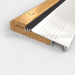 Pemko #94518-W Adjustable Height Threshold, Wood Top with Aluminum Slope, 1.125” H, 4.875” W