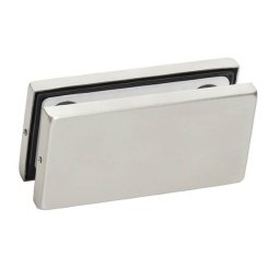 Assa Abloy PFT-70 Glass Transom Stop Patch With Blank And Stop Patch, Clear Anodized Aluminum (US28) Finish